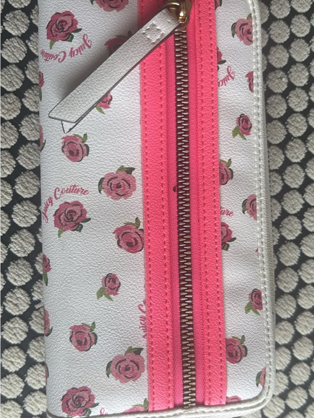 Juicy couture Zip Wallet with Pink Accent